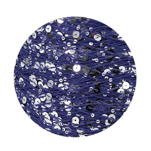 Sequin Sparkle Strickgarn, Baumwoll-Strickgarn, 50 g, 140 m, mehrfarbige Pailletten, 3 mm, 6 mm, for Handstricken, DIY(Aj053) von PXAMORTEL