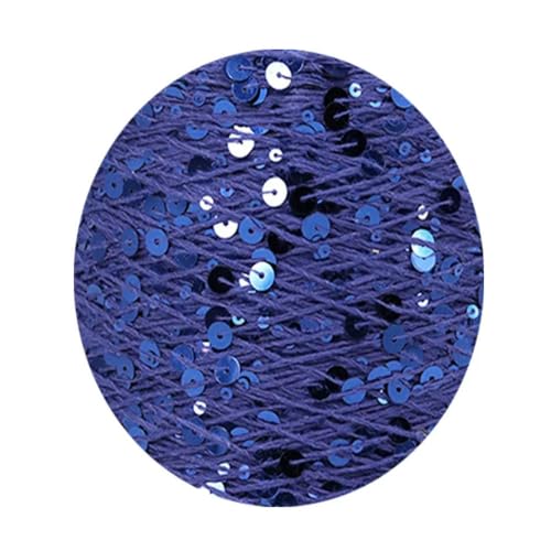 Sequin Sparkle Strickgarn, Baumwoll-Strickgarn, 50 g, 140 m, mehrfarbige Pailletten, 3 mm, 6 mm, for Handstricken, DIY(Aj054) von PXAMORTEL