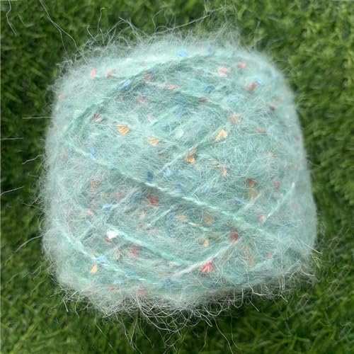 Sequin Sparkle Strickgarn, Gemischtes Mohair-Pailletten-Häkel-Strickgarn, 50 g, mehrfarbig, for Schals, Pullover, Hüte, Taschen(13) von PXAMORTEL