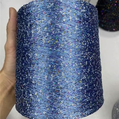 Sequin Sparkle Strickgarn, Ice Silk Paillettengarn 250g Mehrfarbig for Stricken und Häkeln(1) von PXAMORTEL