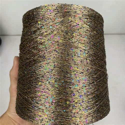 Sequin Sparkle Strickgarn, Ice Silk Paillettengarn 250g Mehrfarbig for Stricken und Häkeln(6) von PXAMORTEL