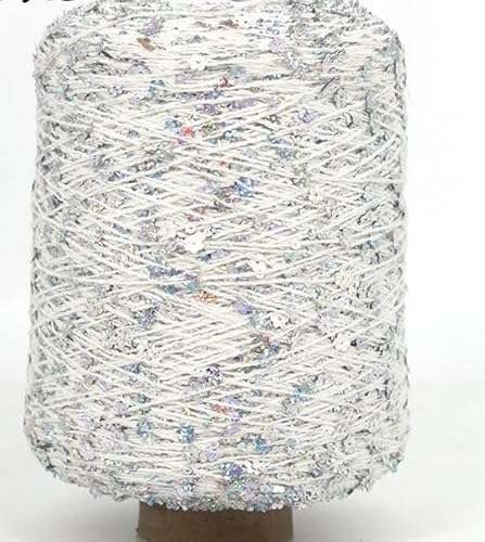Sequin Sparkle Strickgarn, Mehrfarbiges 50 g Pailletten-Glitzergarn for Stricken, Häkeln, Basteln, DIY(20) von PXAMORTEL