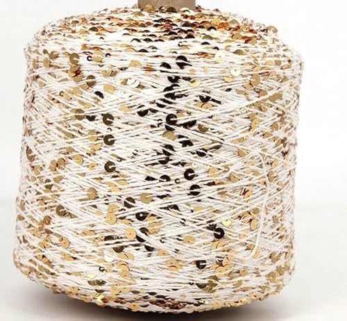 Sequin Sparkle Strickgarn, Mehrfarbiges 50 g Pailletten-Glitzergarn for Stricken, Häkeln, Basteln, DIY(22) von PXAMORTEL