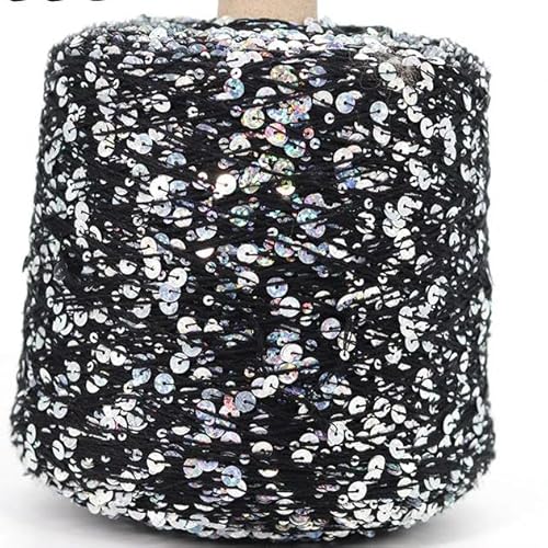 Sequin Sparkle Strickgarn, Mehrfarbiges 50 g Pailletten-Glitzergarn for Stricken, Häkeln, Basteln, DIY(7) von PXAMORTEL