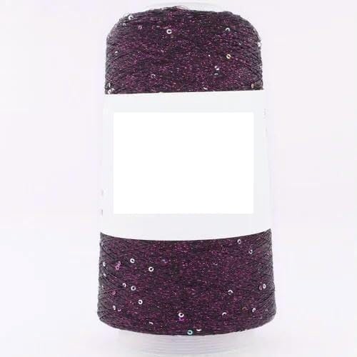 Sequin Sparkle Strickgarn, Mehrfarbiges Glitzergarn mit metallischen Pailletten, 50 g, for Stricken, Häkeln und Basteln(21) von PXAMORTEL