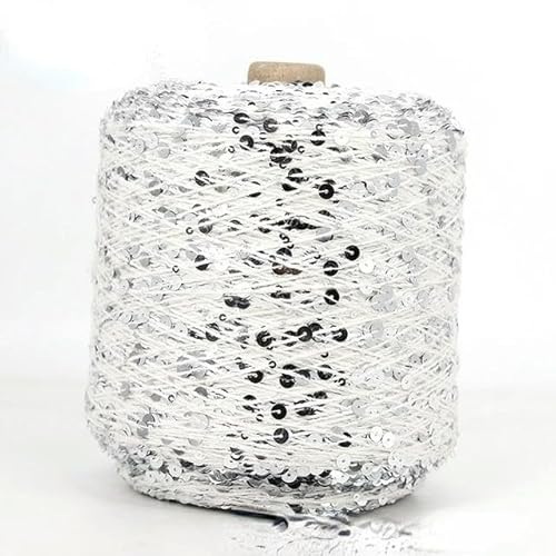 Sequin Sparkle Strickgarn, Mehrfarbiges Pailletten-Glitzergarn, 50 g, for Stricken und Häkeln(21) von PXAMORTEL