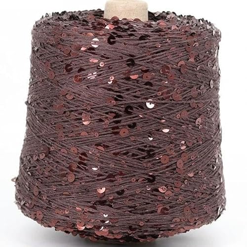 Sequin Sparkle Strickgarn, Mehrfarbiges Pailletten-Glitzergarn, 50 g, for Stricken und Häkeln(26) von PXAMORTEL