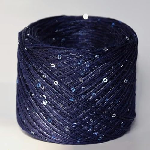 Sequin Sparkle Strickgarn, Mercerisiertes Baumwollpaillettengarn 250g Mehrfarben for strickendes Häkeln-Nähgarn(3) von PXAMORTEL