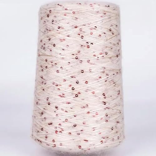 Sequin Sparkle Strickgarn, Mohair-Mischung, Paillettengarn, 500 g, mittlere Dicke, for Stricken, Häkeln, mehrfarbig(222) von PXAMORTEL