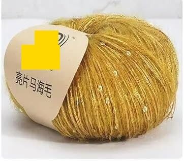 Sequin Sparkle Strickgarn, Mohair-Pailletten-Mischgarn, 50 g Knäuel, mehrfarbig, for Stricken und Häkeln(63) von PXAMORTEL