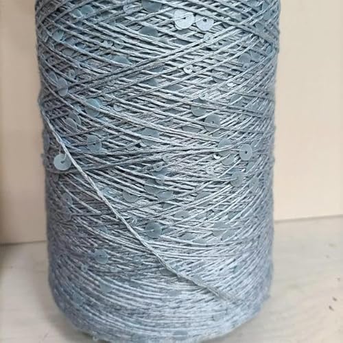 Sequin Sparkle Strickgarn, Pailletten-Baumwollgarn, 250 g, 750 m, mehrfarbig, 6 mm und 3 mm, DIY-Stricken(18) von PXAMORTEL