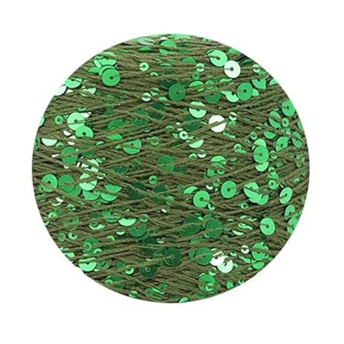 Sequin Sparkle Strickgarn, Pailletten-Baumwollgarn, 50 g, 140 m, 3 mm, 6 mm, Pailletten, mehrfarbig, for Handstricken, DIY(AJ059) von PXAMORTEL