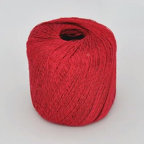 Sequin Sparkle Strickgarn, Paillettenbesetztes Leinen-Baumwollgarn, mehrfarbig, Strang for Stricken und Häkeln(Burgundy) von PXAMORTEL