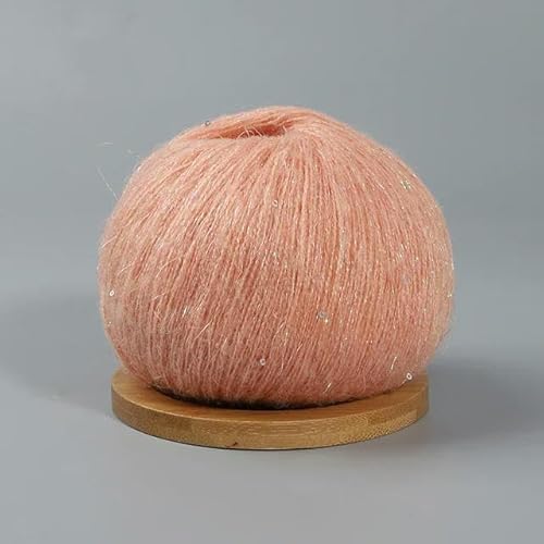 Sequin Sparkle Strickgarn, Paillettengarn, 50 g, mehrfarbig, Mohair, Acryl, helle Seidenmischung, Kammgarn for Stricken, Häkeln(18) von PXAMORTEL