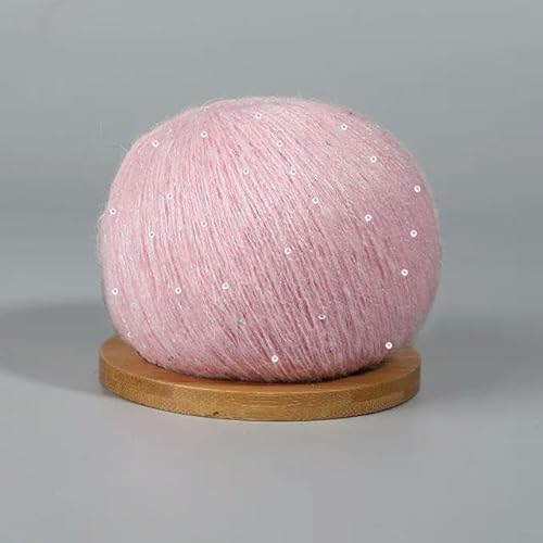 Sequin Sparkle Strickgarn, Paillettengarn, 50 g, mehrfarbig, Mohair, Acryl, helle Seidenmischung, Kammgarn for Stricken, Häkeln(2) von PXAMORTEL