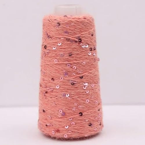 Sequin Sparkle Strickgarn, Paillettengarn Angora-Kaninchenhaar 50G/200M 3mm Pailletten Multicolor DIY Stricken und Häkeln(210) von PXAMORTEL