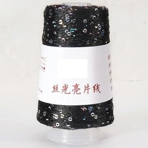 Sequin Sparkle Strickgarn, Paillettengarn aus Polyester, 100 g, 550 Meter, mehrfarbig, for Stricken, Häkeln und Handarbeiten(35) von PXAMORTEL