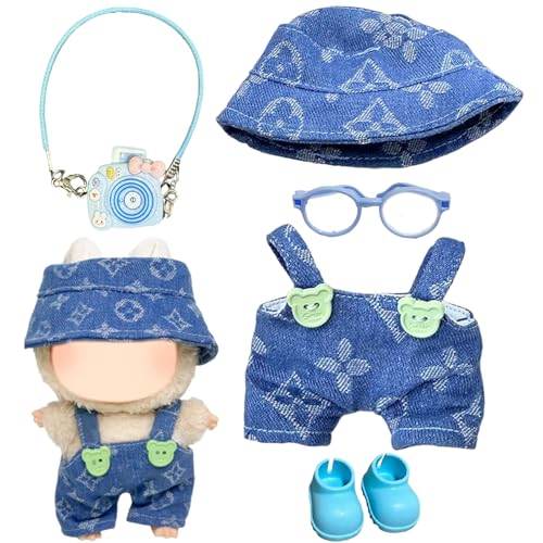 Puppenkleider, 5-teiliges Set, Kleid zum Beeindrucken Outfit Zubehör für alle Puppen, inklusive Hut Overalls Kamera Schuhe Brille, für Jungen Mädchen Geburtstagsfeier Puppenkleider, 5-teiliges Set, Kleid zum Beeindrucken Outfit Zubehör für alle Puppen, inklusive Hut Overalls Kamera Schuhe Brille, für Jungen Mädchen Geburtstagsfeier von PXDUCN