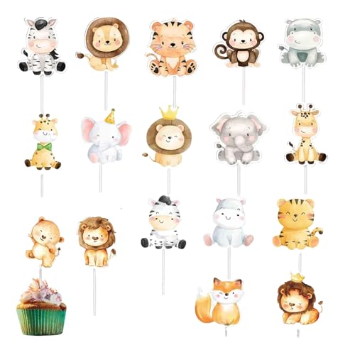 34 Stück Tiere Tortendeko Kinder Dschungel Deko Geburtstag Kuchendeko Junge Waldtiere Geburtstag Deko für Kinder Baby Shower Dschungel Party 34 Stück Tiere Tortendeko Kinder Dschungel Deko Geburtstag Kuchendeko Junge Waldtiere Geburtstag Deko für Kinder Baby Shower Dschungel Party von PXRLMYF