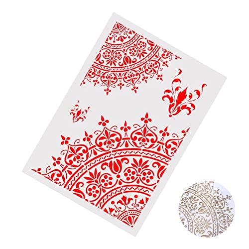 Layering Mandala Stencils,Craft Layering Mandala-Schablonen,Mandala Dotting Schablone für Wände Gemälde Scrapbooking Stamping Album Dekorative Prägen von PXRLMYF