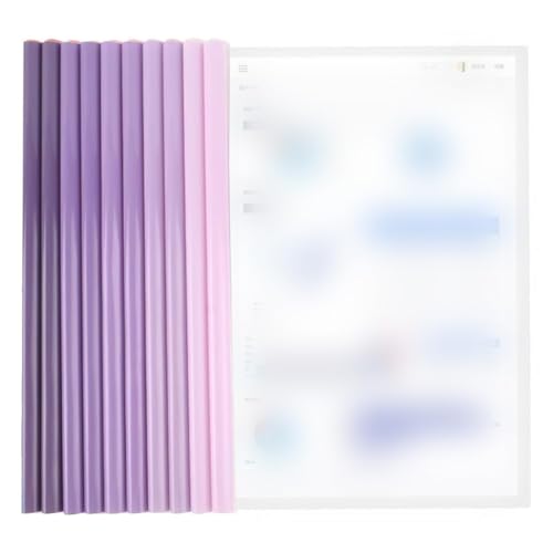 PYEUIFT 10 Stück Ordnerschieber, A4 Sliding Bar Binder, Kunststoff Sliding Bar Binder, Kunststoff Bericht Abdeckungen, Klemmschienen, Schiebebinder(Lila PYEUIFT 10 Stück Ordnerschieber, A4 Sliding Bar Binder, Kunststoff Sliding Bar Binder, Kunststoff Bericht Abdeckungen, Klemmschienen, Schiebebinder(Lila von PYEUIFT