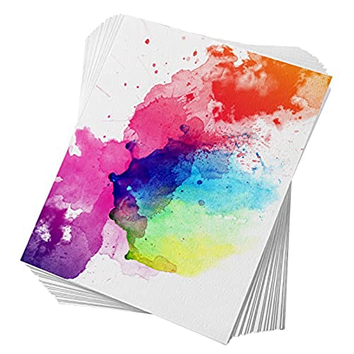 PYNQ 60 Blatt Aquarellpapier, Kaltgepresstes 50% Baumwolle und 140 Pfund / 300 G/M² SäUrefreies WeißEs GroßPapier (10,63 X 7,68) von PYNQ