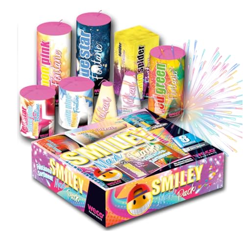 PYROHELD XXL Smiley Set 8-teilig – Super für Partys und Silvester, geeignet für Jugendliche und Kinder 2025 PYROHELD XXL Smiley Set 8-teilig – Super für Partys und Silvester, geeignet für Jugendliche und Kinder 2025 von PYROHELD