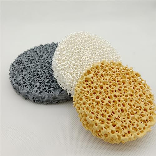 1 Stück Hochtemperatur-Schaumkeramik-Gussfilter – Aluminiumoxid und Siliziumkarbid for die Metallschmelzfiltration(Silicon carbide,60mm*15mm) von PYSyansu