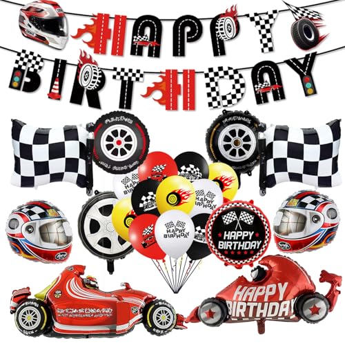 23 Stück Rennauto Geburtstagsdeko Luftballon,Rennauto Luftballon Party Deko,Party Dekoration Ballon Set,Geburtstags-Banner,Kindergeburtstag Deko 23 Stück Rennauto Geburtstagsdeko Luftballon,Rennauto Luftballon Party Deko,Party Dekoration Ballon Set,Geburtstags-Banner,Kindergeburtstag Deko von PYTRARTY