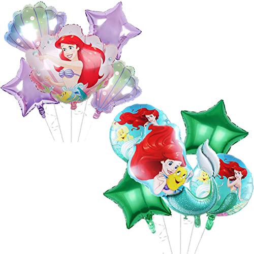 Ariel Luftballon Geburtstag Deko,Ariel Party Geburtstagsdeko,Ariel Ballon Dekoration Set,Geburtstag Ariel Luftballon，Kindergeburtstag Ballon Deko von PYTRARTY