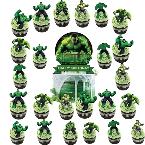 Hulk Cake Topper Set,Hulk Kuchendeko Geburtstag，Hulk Tortendeko Kindergeburtstag，Hulk Geburtstag Party Deko，Tortendeko Dekoration Set von PYTRARTY