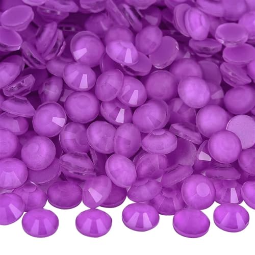 Glas-Strasssteine Bügelfreie GlasStrasssteine, Nailart-Dekorationen, verschiedene Lilatöne(Neon purple,SS20-1440) von PZOFERLIN