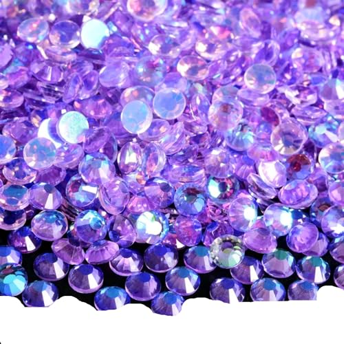 Glas-Strasssteine Bügelfreie GlasStrasssteine, Nailart-Dekorationen, verschiedene Lilatöne(Violet Aurora,SS8-1440) von PZOFERLIN