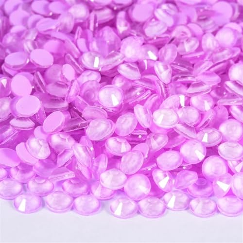Glas-Strasssteine Bügelfreie GlasStrasssteine, Nailart-Dekorationen, verschiedene Lilatöne(Violet Neon,SS3-1440) von PZOFERLIN