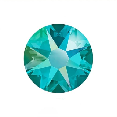Glas-Strasssteine Hot Fix Strasssteine AB Farbe SS16 4mm SS20 5mm Flache Rückseite 2 Größen Verpackung(Blue Zircon AB,SS20 1440) von PZOFERLIN