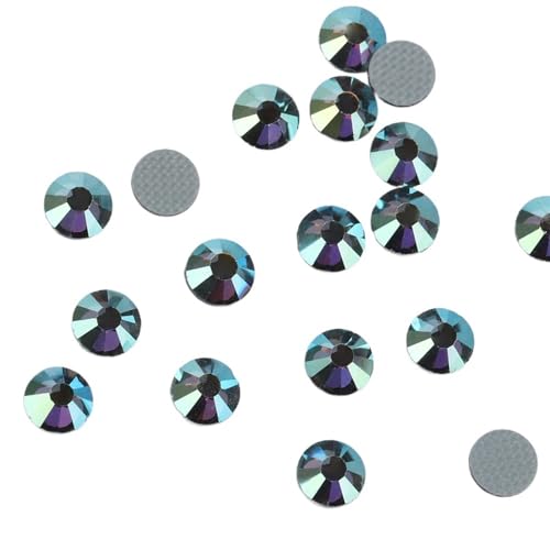Glas-Strasssteine Kristall-Hotfix-Strasssteine mit flacher Rückseite, mehrfarbig, 2–6 mm(BlackDiamond AB,5mm SS20 1440pcs) von PZOFERLIN