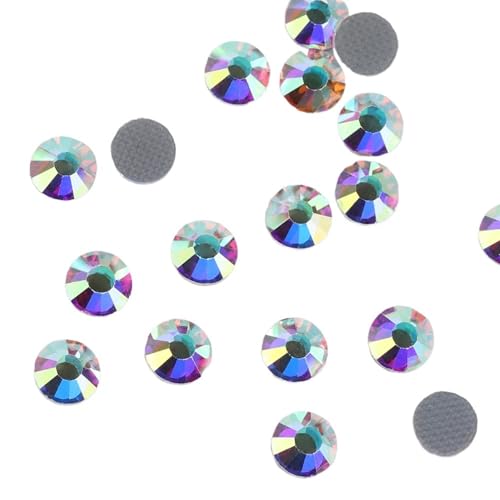 Glas-Strasssteine Kristall-Hotfix-Strasssteine mit flacher Rückseite, mehrfarbig, 2–6 mm(Crystal AB,6mm SS30 288pcs) von PZOFERLIN
