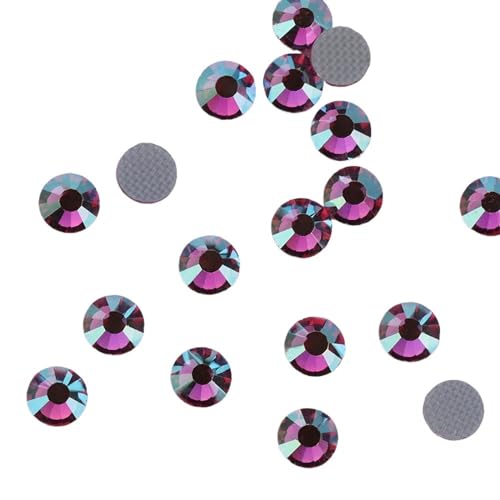Glas-Strasssteine Kristall-Hotfix-Strasssteine mit flacher Rückseite, mehrfarbig, 2–6 mm(Fuchsia AB,5mm SS20 1440pcs) von PZOFERLIN