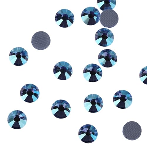 Glas-Strasssteine Kristall-Hotfix-Strasssteine mit flacher Rückseite, mehrfarbig, 2–6 mm(Lt Sapphire AB,5mm SS20 1440pcs) von PZOFERLIN