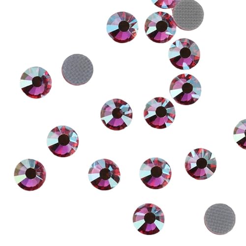 Glas-Strasssteine Kristall-Hotfix-Strasssteine mit flacher Rückseite, mehrfarbig, 2–6 mm(Rose AB,3mm SS10 1440pcs) von PZOFERLIN