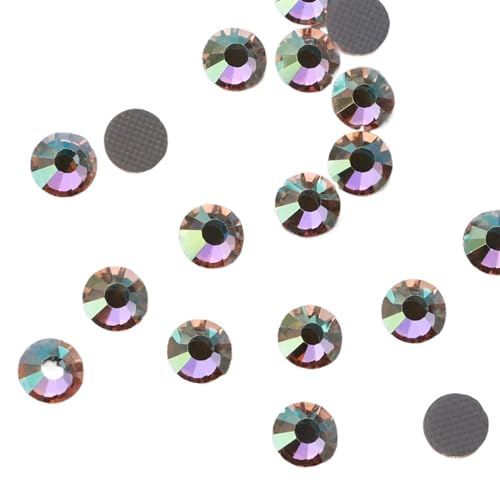 Glas-Strasssteine Kristall-Hotfix-Strasssteine mit flacher Rückseite, mehrfarbig, 2–6 mm(Silk AB,5mm SS20 1440pcs) von PZOFERLIN