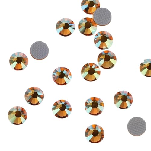 Glas-Strasssteine Kristall-Hotfix-Strasssteine mit flacher Rückseite, mehrfarbig, 2–6 mm(Topaz AB,2mm SS6 1440pcs) von PZOFERLIN