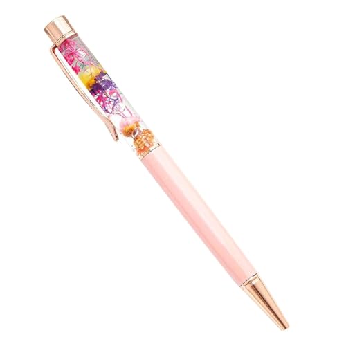 Kugelschreiber, neutraler Tintenstift Metall-Kugelschreiber, Rollerball, Gel-Tintenstift, 1,0 mm, mehrfarbig, Geschenk(Pink,8 pens) von PZOFERLIN