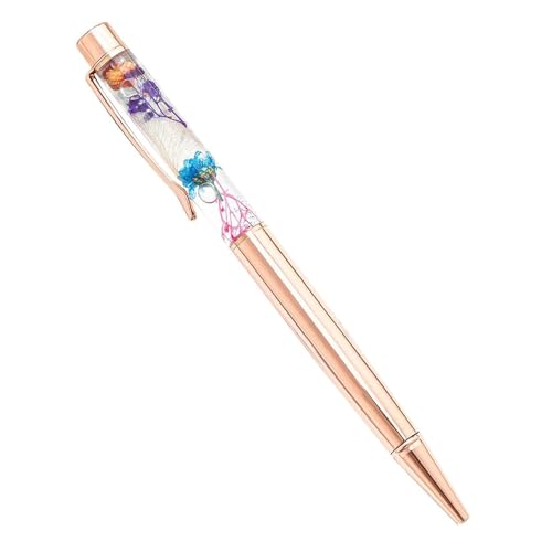 Kugelschreiber, neutraler Tintenstift Metall-Kugelschreiber, Rollerball, Gel-Tintenstift, 1,0 mm, mehrfarbig, Geschenk(Rose gold,1 pens) von PZOFERLIN