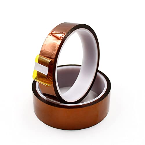 PZOFERLIN Elektrisches Klebeband Elektrisches Isolierband, Polyimid-Klebstoff, 2er-Pack, mehrere Größen, 30 m(6mm) von PZOFERLIN