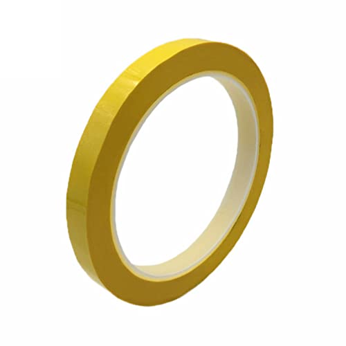 PZOFERLIN Elektrisches Klebeband Elektrisches Isolierband aus Mylar, hohe Temperaturen, mehrfarbig, 66 Meter, 1 Stück(Geel) von PZOFERLIN