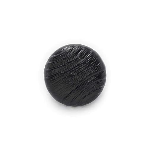 PZOFERLIN Knöpfe nähen 10 Stück Runde Gitter Metall Schaftknopf 15-25mm Dekorative Knöpfe(Black) von PZOFERLIN