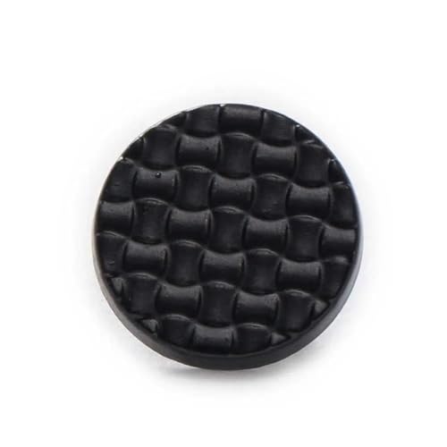 PZOFERLIN Knöpfe nähen 10 Stück Runde Gitter Metall Schaftknopf 15-25mm Dekorative Knöpfe(Black,25mm) von PZOFERLIN