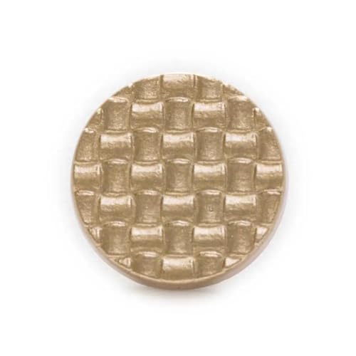 PZOFERLIN Knöpfe nähen 10 Stück Runde Gitter Metall Schaftknopf 15-25mm Dekorative Knöpfe(Gold,25mm) von PZOFERLIN