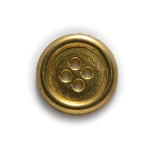 PZOFERLIN Knöpfe nähen 10 Stück Runde Knöpfe Metallknopf Dekorative Knöpfe(Gold,20mm) von PZOFERLIN